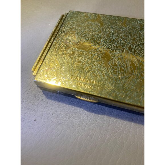 Vintage Collectible ONLY  Lancôme Paris Gold Compact Mirror Ornate Design - Picture 7 of 9